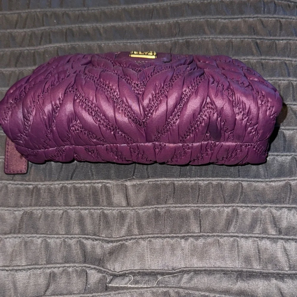 Coach Purple Quilted Cosmetic Bag - Picture 2 of 7